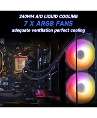 Ipason Gaming Desktop: Nvidia Rtx 5060 8G, Amd Ryzen 5 9600X, 32GB DDR5 Ram, 1TB Ssd, Liquid Cooling - Prebuilt Gaming Pc with Wi-Fi & Rgb