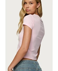 Edikted Womens Orchid Gemstone T Shirt