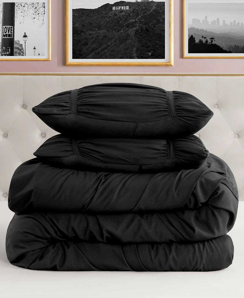 Juicy Couture Ribbon Ruched 3-Pc. Comforter Set