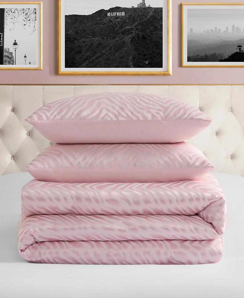 Juicy Couture Sparkle Zebra Jacquard 3-Pc. Comforter Set