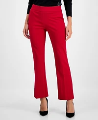 Ak Anne Klein Petite Mid-Rise Pull-On Press-Pleat Pants