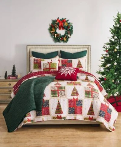 Greenland Home Fashions Deck The Halls Holiday Quilt Sets