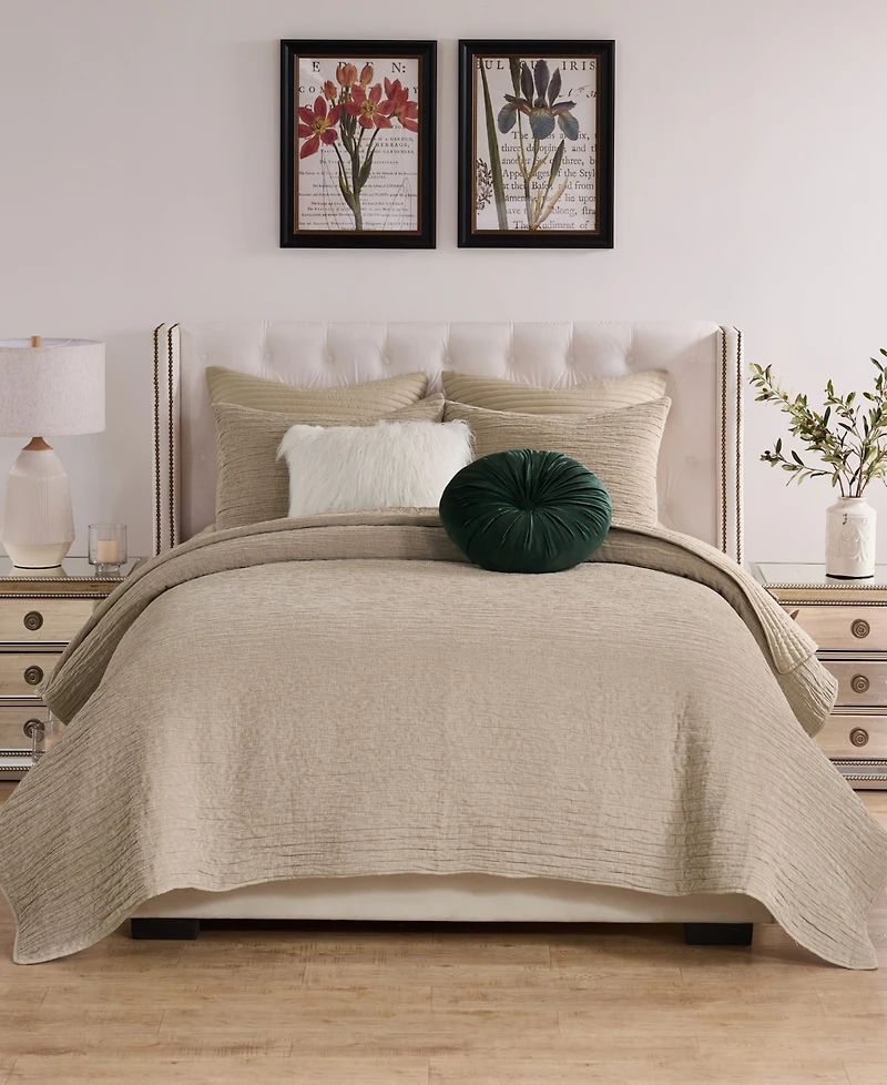 Greenland Home Fashions Velvet Crush Textured 3-Pc. Quilt Set