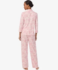 Lauren Ralph Lauren Women's 3/4-Sleeve Pajama Set