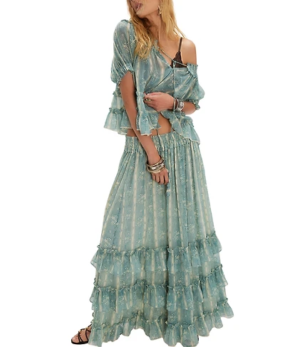 Free People Women's Morning Mist Top and Maxi Skirt Set