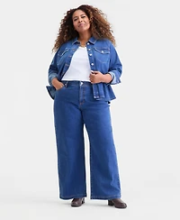 Style & Co Plus High-Rise Wide-Leg Jeans, Macy's Exclusive