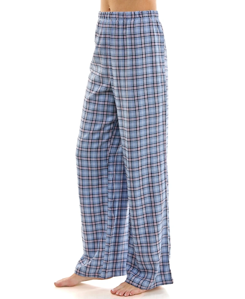 Roudelain Women's Open Leg Flannel Sleepwear Pants