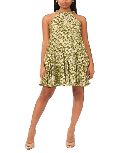 CeCe Women's Sleeveless Halter Neck Dress