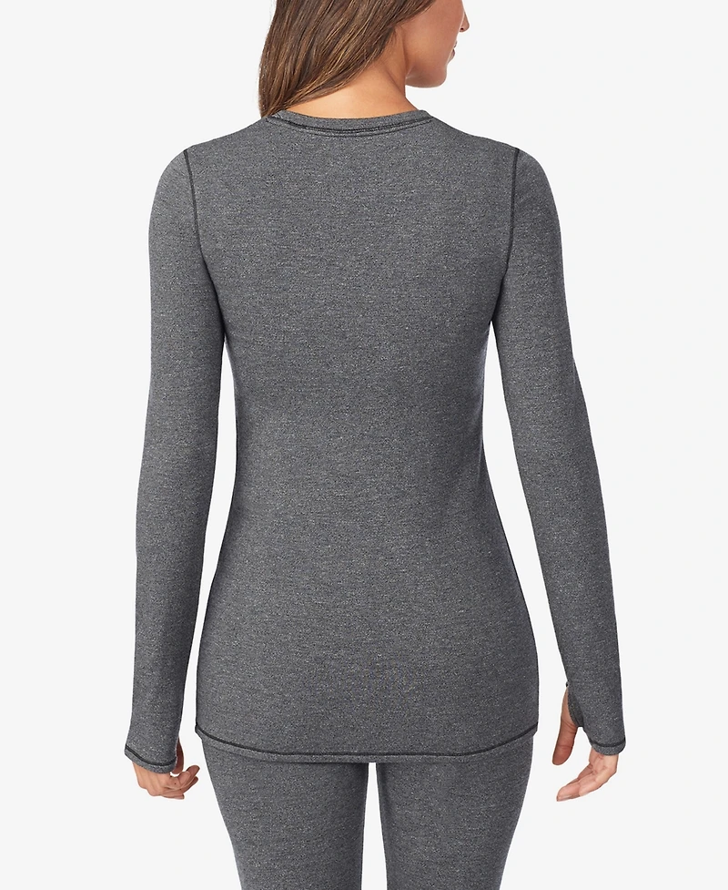 Cuddl Duds Petite Long Sleeve Crew Neck T-Shirt