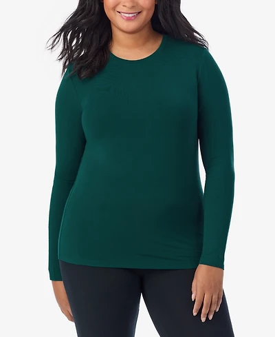 Cuddl Duds Plus Crewneck Long Sleeve Top