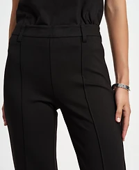 Isaac Mizrahi Women's Ponte Flare Mid Rise Pants