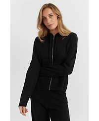 Chinti & Parker Women's Pure Cashmere Zip Hoodie