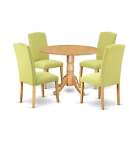 East West Furniture Dining Room Set Oak
