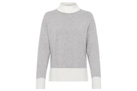 Olsen Melange Knit Mock Neck Sweater