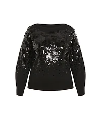 City Chic Plus Braylin Sequin Jumper