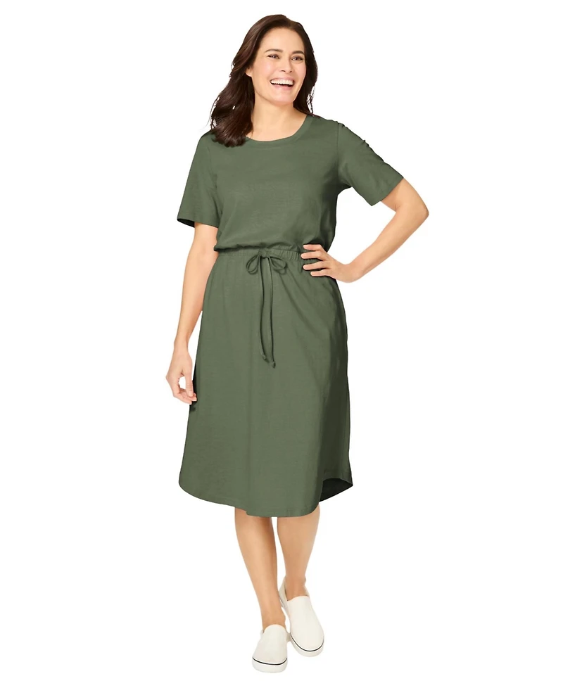 Woman Within Women's Curved Hem Dress