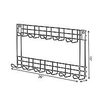 Gardenised Wall Mount Garden Tool Storage Rack Hook On Garage, Garden and Yard, Black