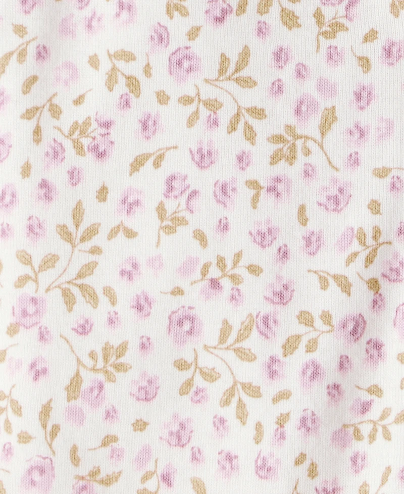 Little Planet by Carter's Baby Girls Organic Sleep and Play Floral Pajamas