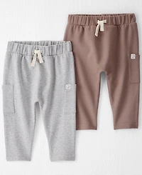 Little Planet by Carter's Baby Boys 2-Pack Organic French Terry Jogger Pants