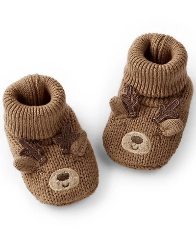 Carter's Baby Boys or Baby Girls Reindeer Crochet Booties