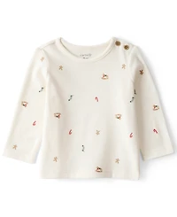 Carter's Baby Boys 2-Piece Gingerbread T-Shirt and Overalls Set