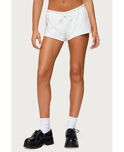 Edikted Womens Leeroy French Terry Shorts