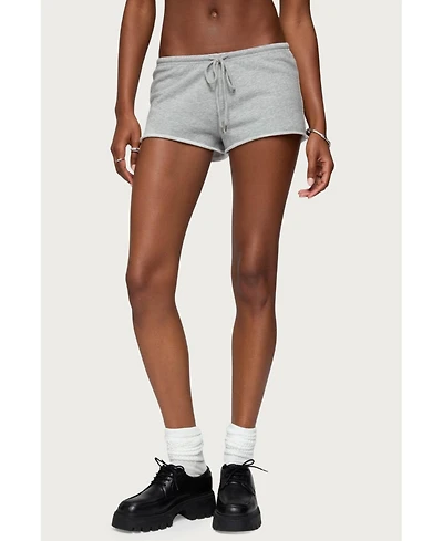 Edikted Womens Leeroy French Terry Shorts