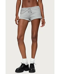 Edikted Womens Leeroy French Terry Shorts