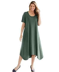Woman Within Plus Drape Hem Dress
