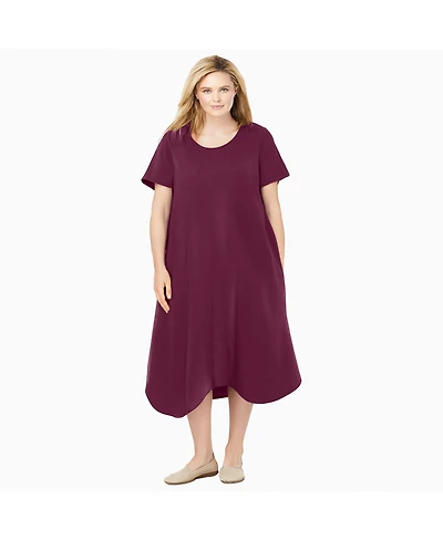 Woman Within Plus Drape Hem Dress