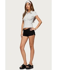 Edikted Women's Polka Dot Tailored Button Up Shirt