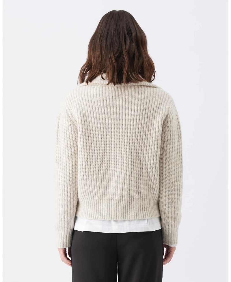 Ripe Maternity Layla Zip Through Knit Cardigan Oat Marle - Comfortable Wear