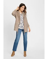 Olsen Women's Fringe Trim Cardigan