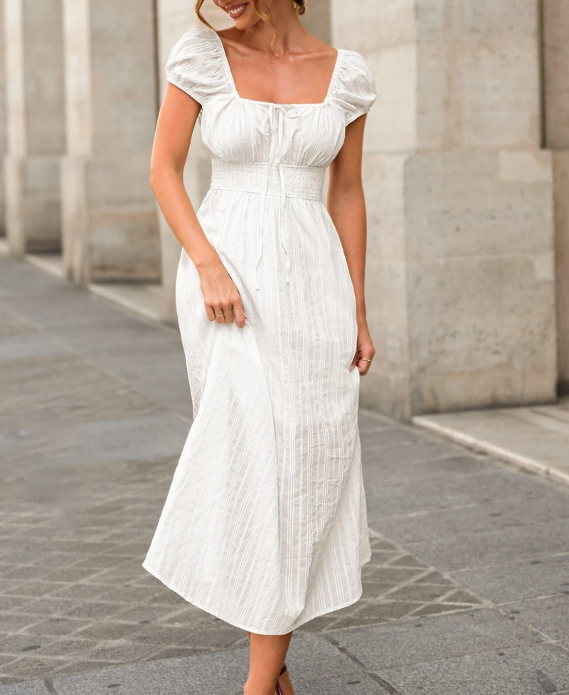 Cupshe Women's A Simple Thing White Midi Beach Dress