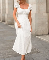 Cupshe Women's A Simple Thing White Midi Beach Dress