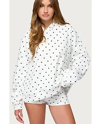 Edikted Women's Chelsie Polka Dot Hoodie