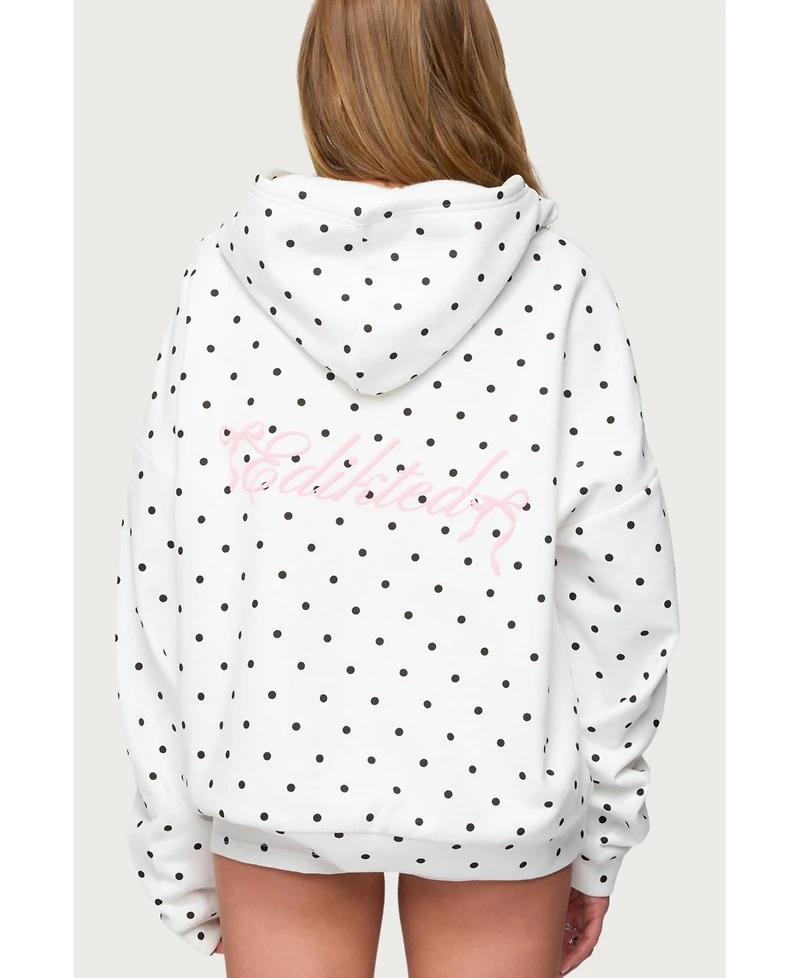 Edikted Women's Chelsie Polka Dot Hoodie