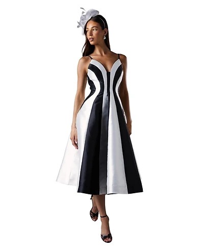 Coast Women's Midi Contrast Panel Dress