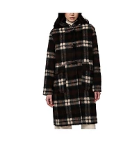 Bernardo Plaid Toggle Coat