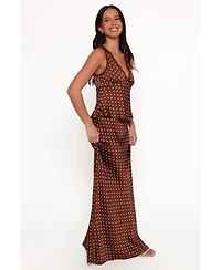 Petal and Pup Women's Velman Skirt - Brown Polka Dot