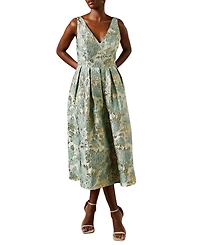 Coast Women's V-Neck Jacquard Midi Dress