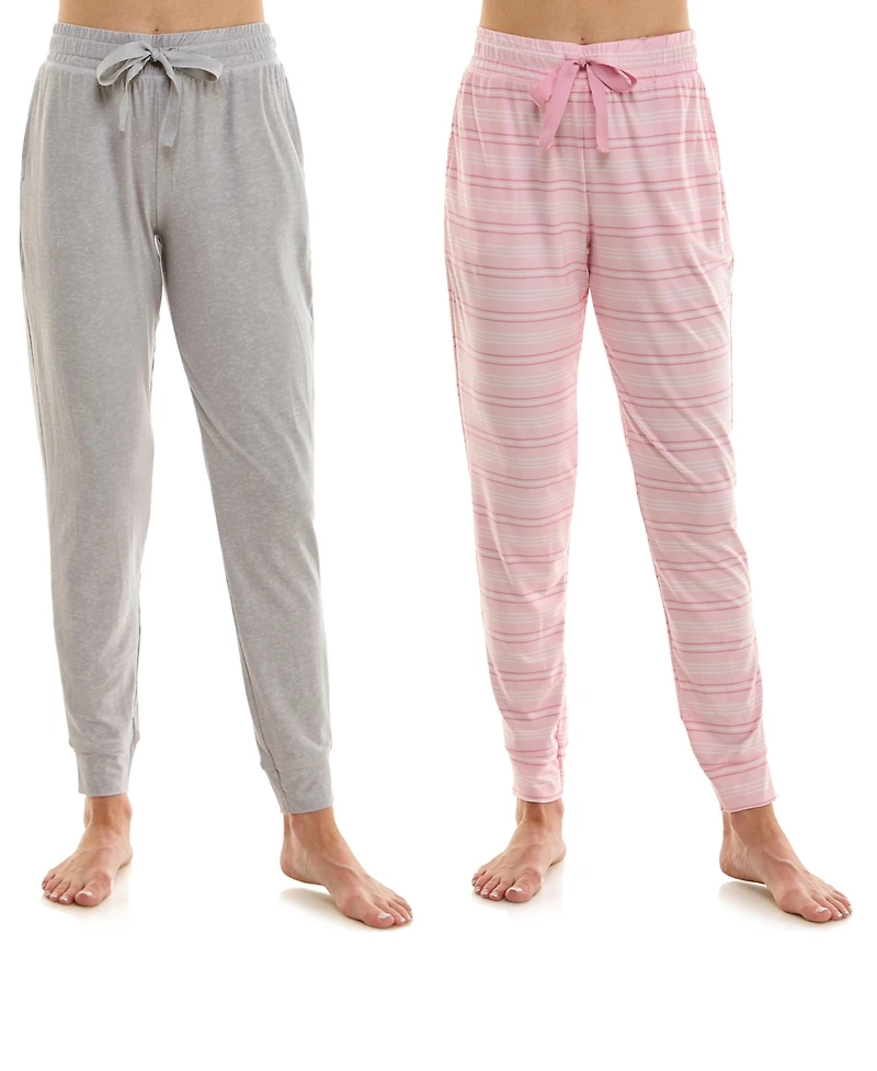 Roudelain Women's Ultra-Soft Jogger Pajama Bottoms, Set of 2