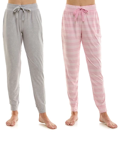 Roudelain Women's Ultra-Soft Jogger Pajama Bottoms, Set of 2