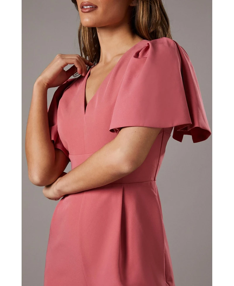 Coast Flutter Sleeve Plunge Jumpsuit