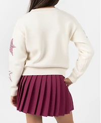 Rare Editions Big Girls 2-Piece Star Sweater and Pleated Skort Set