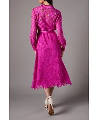 Coast Lace Long Sleeve Shirt Dress