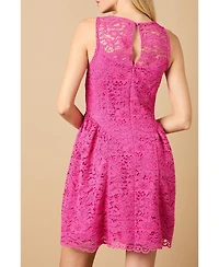 Oasis High Neck Lace Detailed Mini Dress