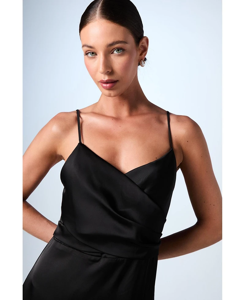 Coast Women's Wrap Waist Satin Cami Bridesmaids Dress