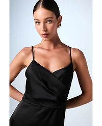 Coast Women's Wrap Waist Satin Cami Bridesmaids Dress