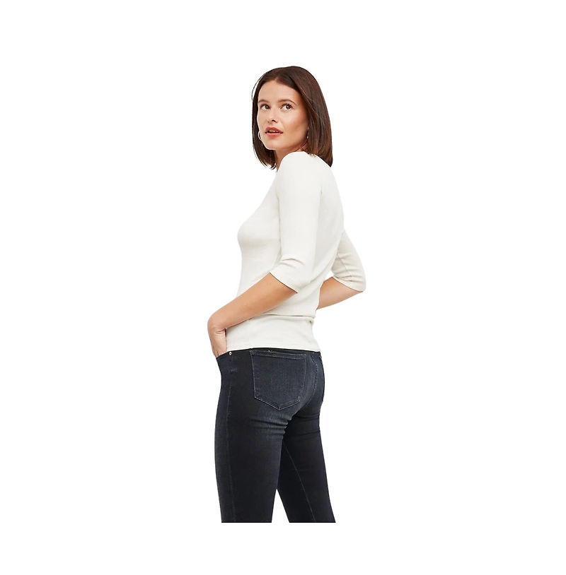 M.m.LaFleur Women's Soyoung T-Shirt - Organic Ribbed Pima Cotton